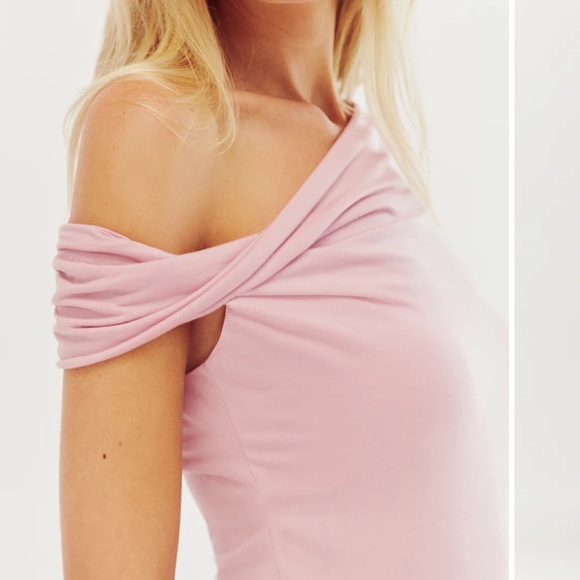 Reformation Jamen Knit Dress Size L Pink - Picture 6 of 9